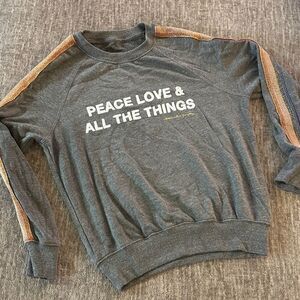 Spiritual Gangster Gray Sweatshirt with Gold and Orange Accents